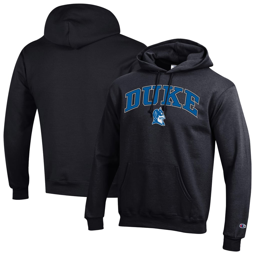 Duke Blue Devils Champion Arched Logo Fleece Pullover Hoodie - Black